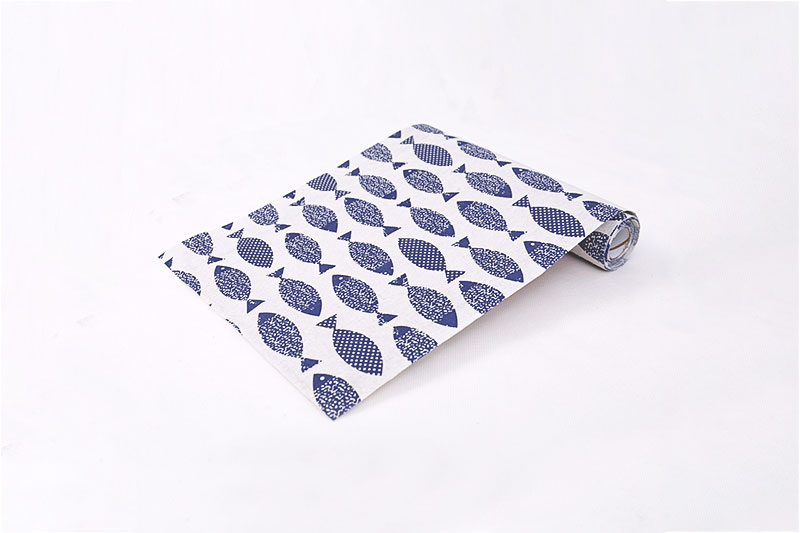 Cotton linen D553 Printed impression fish